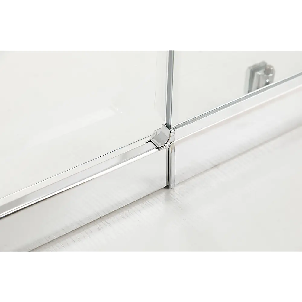 Adjustable 1100x1000mm Double Sliding Door Glass Shower Screen in Chrome - Furniture > Bathroom > Shower Heads & Screens