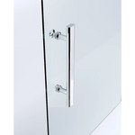 Adjustable 1100x1000mm Double Sliding Door Glass Shower Screen in Chrome - Furniture > Bathroom > Shower Heads & Screens