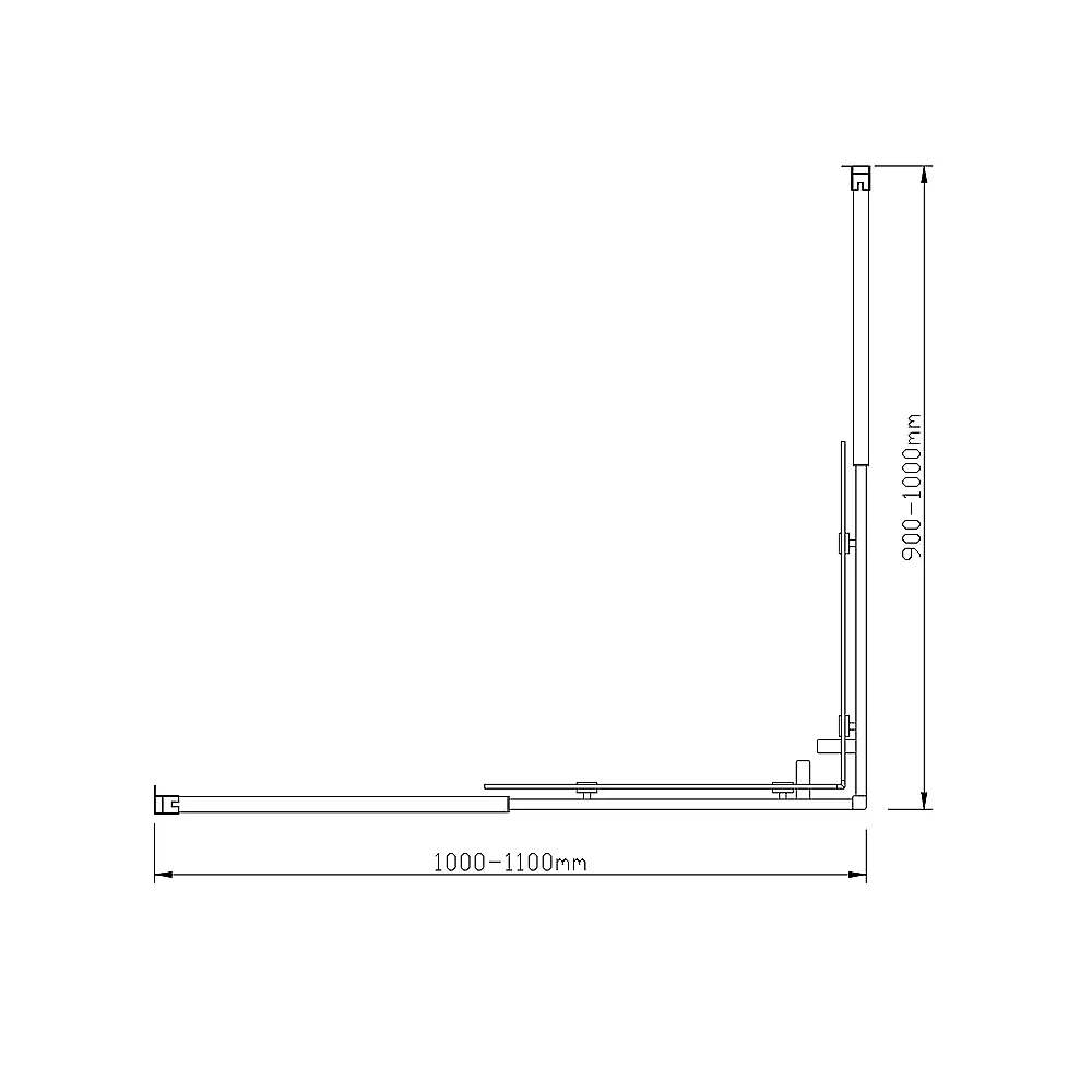 Adjustable 1100x1000mm Double Sliding Door Glass Shower Screen in Chrome - Furniture > Bathroom > Shower Heads & Screens