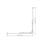 Adjustable 1100x1100mm Double Sliding Door Glass Shower Screen in Black - Furniture > Bathroom > Shower Heads & Screens