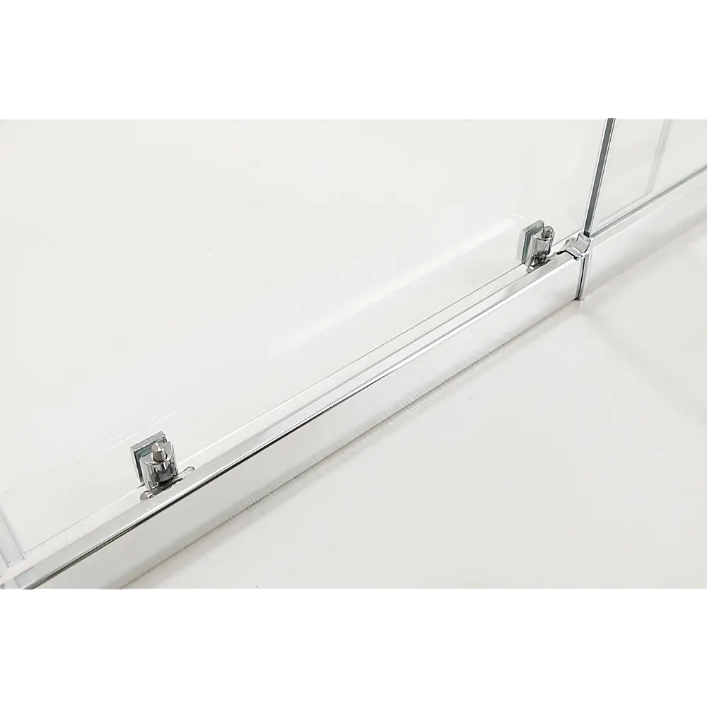 Adjustable 1100x1200mm Double Sliding Door Glass Shower Screen in Chrome - Furniture > Bathroom > Shower Heads & Screens