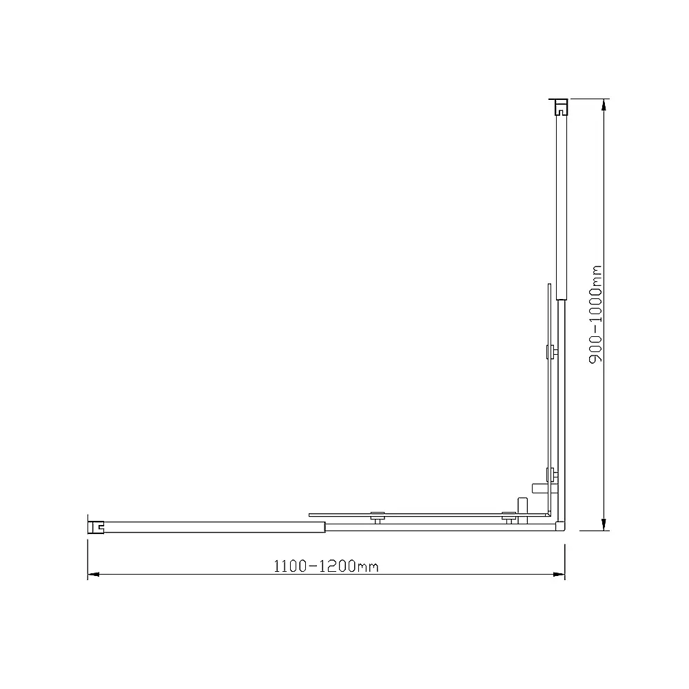 Adjustable 1200x1000mm Double Sliding Door Glass Shower Screen in Chrome - Furniture > Bathroom > Shower Heads & Screens