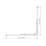 Adjustable 1200x1000mm Double Sliding Door Glass Shower Screen in Chrome - Furniture > Bathroom > Shower Heads & Screens