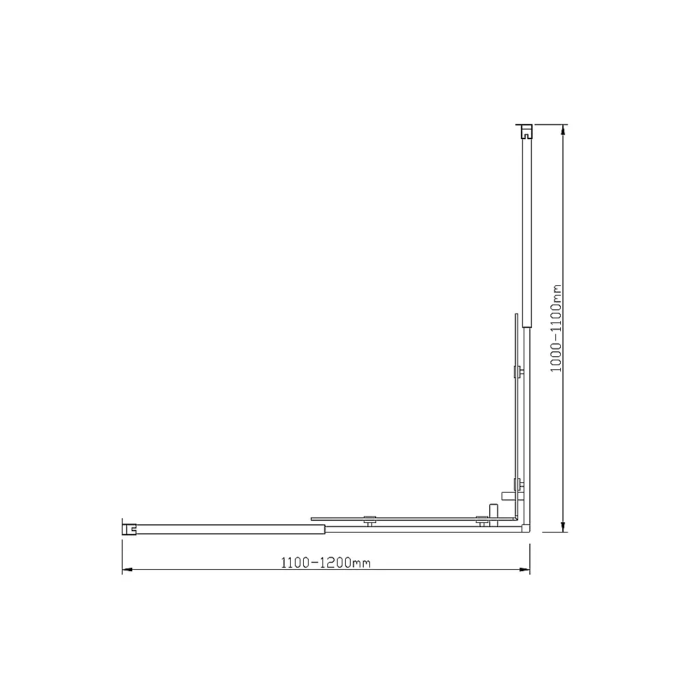 Adjustable 1200x1100mm Double Sliding Door Glass Shower Screen in Gold - Furniture > Bathroom > Shower Heads & Screens