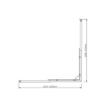 Adjustable 1200x1100mm Double Sliding Door Glass Shower Screen in Gold - Furniture > Bathroom > Shower Heads & Screens