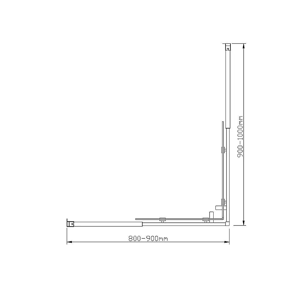 Adjustable 900x1000mm Double Sliding Door Glass Shower Screen in Chrome - Furniture > Bathroom > Shower Heads & Screens
