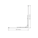 Adjustable 900x1000mm Double Sliding Door Glass Shower Screen in Chrome - Furniture > Bathroom > Shower Heads & Screens