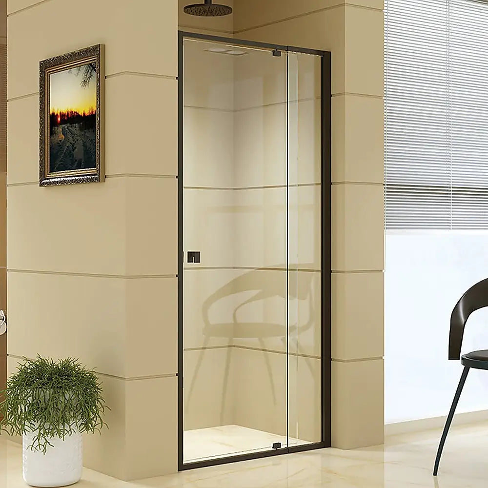 Adjustable Semi Frameless Shower Screen (82~90) x 195cm Australian Safety Glass - Furniture > Bathroom > Shower Heads &