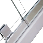 Adjustable Semi Frameless Shower Screen (82~90) x 195cm Australian Safety Glass - Furniture > Bathroom > Shower Heads &
