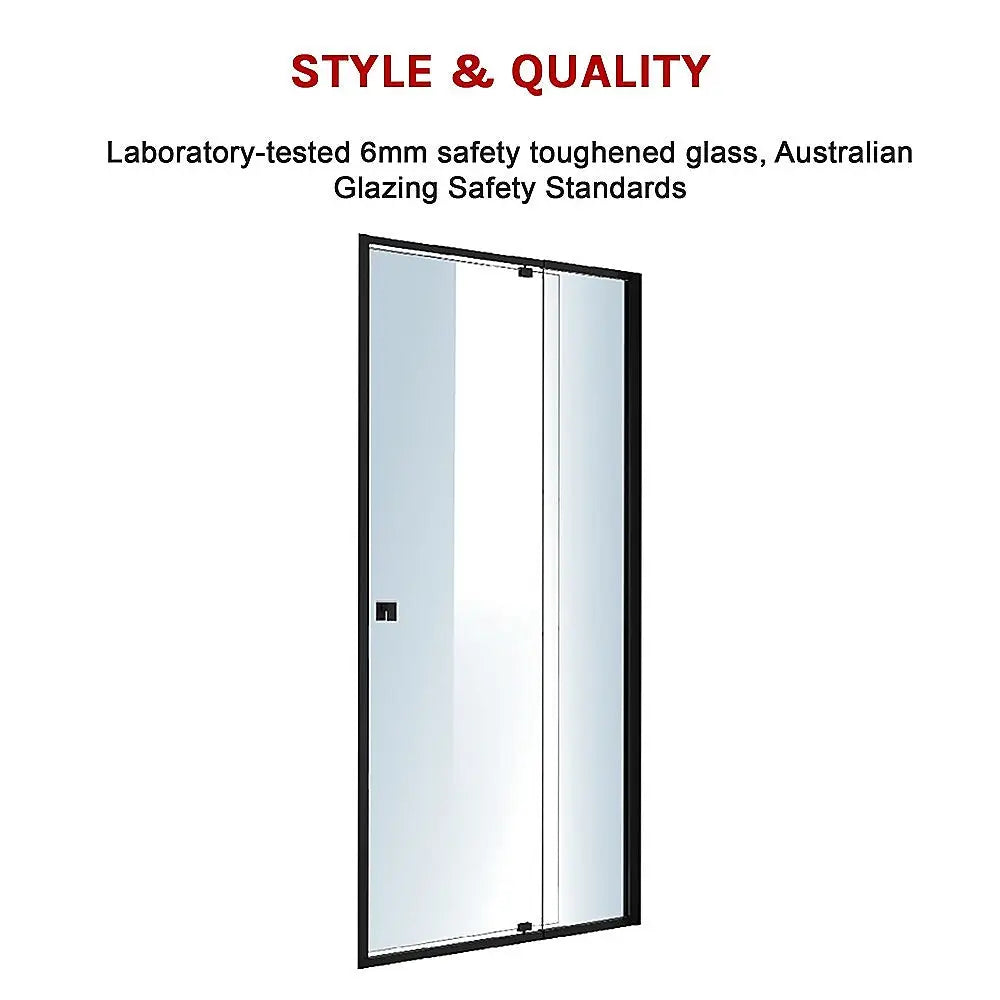 Adjustable Semi Frameless Shower Screen (82~90) x 195cm Australian Safety Glass - Furniture > Bathroom > Shower Heads &