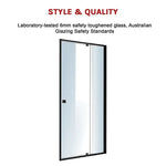 Adjustable Semi Frameless Shower Screen (82~90) x 195cm Australian Safety Glass - Furniture > Bathroom > Shower Heads &