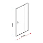 Adjustable Semi Frameless Shower Screen (82~90) x 195cm Australian Safety Glass - Furniture > Bathroom > Shower Heads &