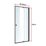 Adjustable Semi Frameless Shower Screen (98~106) x 195cm Australian Safety Glass - Furniture > Bathroom