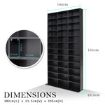 Adjustable Shelves CD DVD Bluray Media Book Storage Cupboard BLACK - Home & Garden > Storage