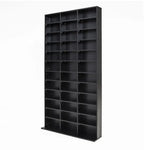 Adjustable Shelves CD DVD Bluray Media Book Storage Cupboard BLACK - Home & Garden > Storage