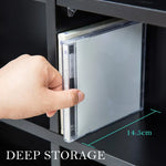 Adjustable Shelves CD DVD Bluray Media Book Storage Cupboard BLACK - Home & Garden > Storage