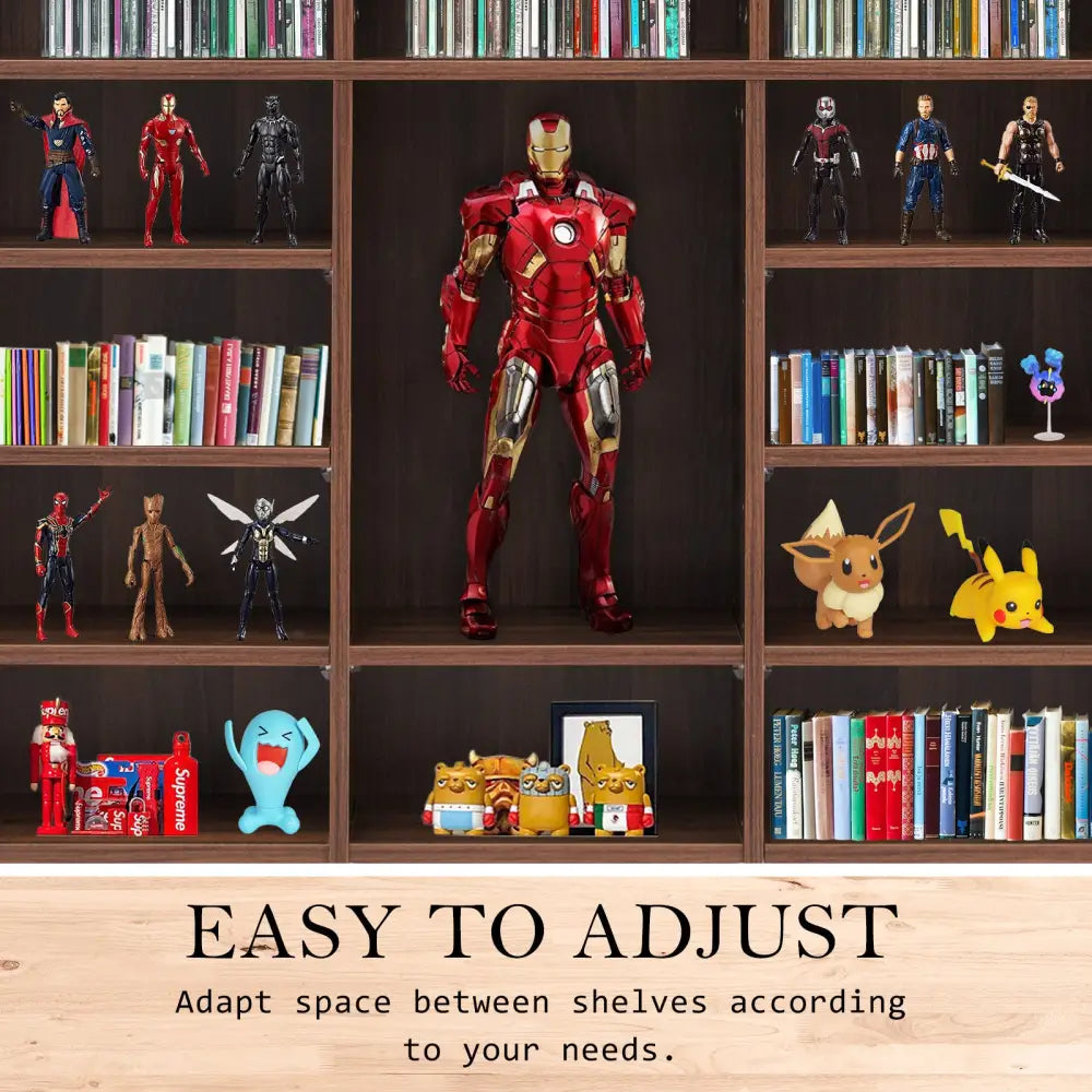 Adjustable Shelves CD DVD Bluray Media Book Storage Cupboard ESPRESSO - Home & Garden > Storage