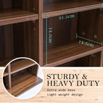Adjustable Shelves CD DVD Bluray Media Book Storage Cupboard ESPRESSO - Home & Garden > Storage