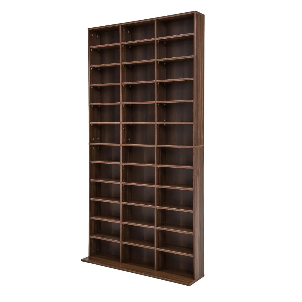 Adjustable Shelves CD DVD Bluray Media Book Storage Cupboard ESPRESSO - Home & Garden > Storage