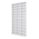 Adjustable Shelves CD DVD Bluray Media Book Storage Cupboard WHITE - Home & Garden > Storage