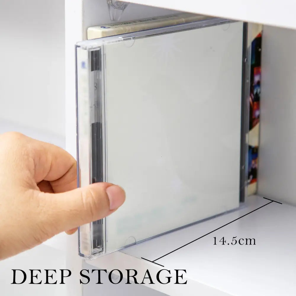 Adjustable Shelves CD DVD Bluray Media Book Storage Cupboard WHITE - Home & Garden > Storage