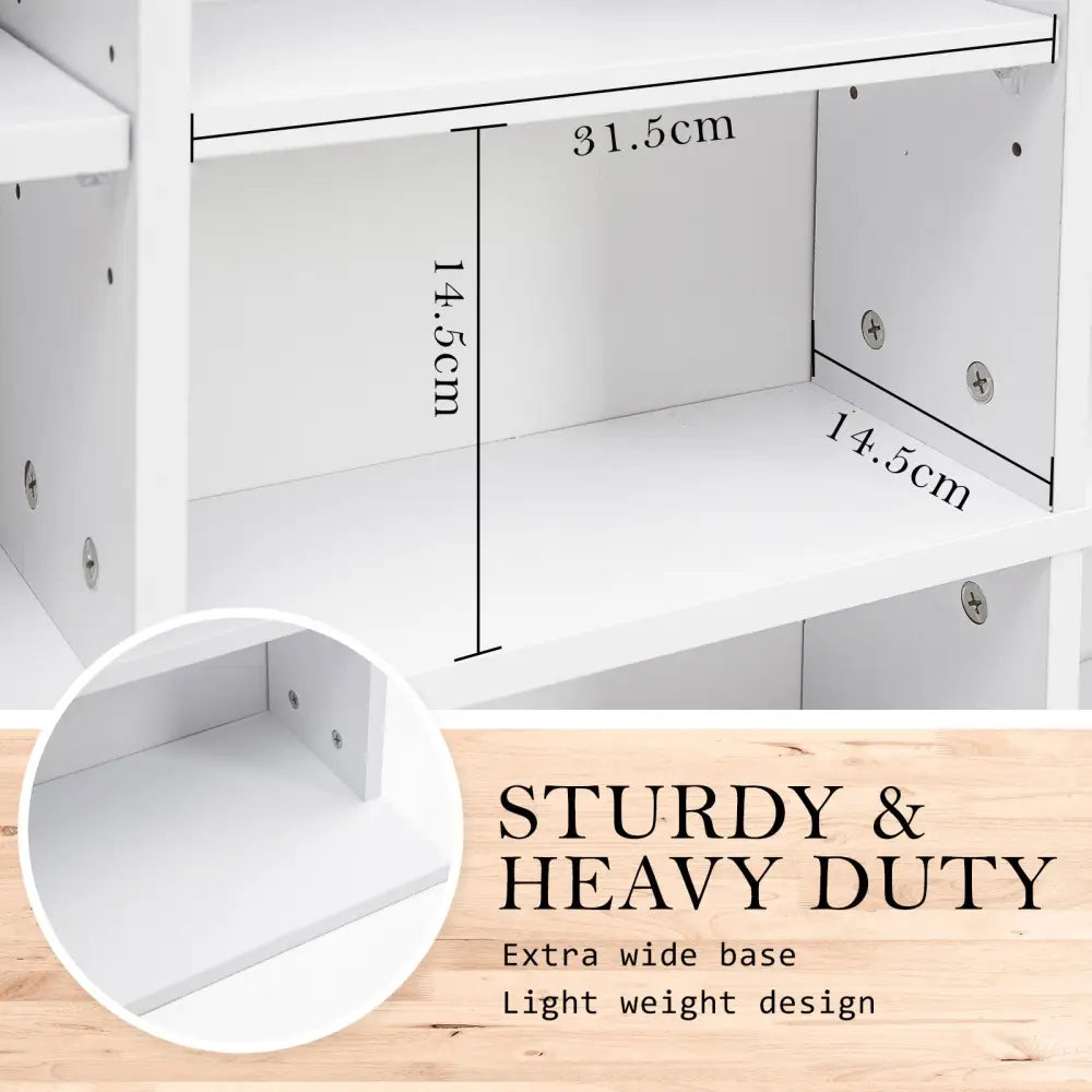 Adjustable Shelves CD DVD Bluray Media Book Storage Cupboard WHITE - Home & Garden > Storage