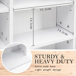 Adjustable Shelves CD DVD Bluray Media Book Storage Cupboard WHITE - Home & Garden > Storage