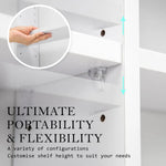 Adjustable Shelves CD DVD Bluray Media Book Storage Cupboard WHITE - Home & Garden > Storage