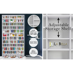 Adjustable Shelves CD DVD Bluray Media Book Storage Cupboard WHITE - Home & Garden > Storage