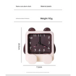 Adorable Cartoon Animal Alarm Clock - Silent Quartz Movement Loud Alarm Battery Operated(White Brown) - Gift & Novelty