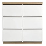 Aiden Coastal White Oak Large Shoe Cabinet - Furniture > Living Room > Shoe Storage