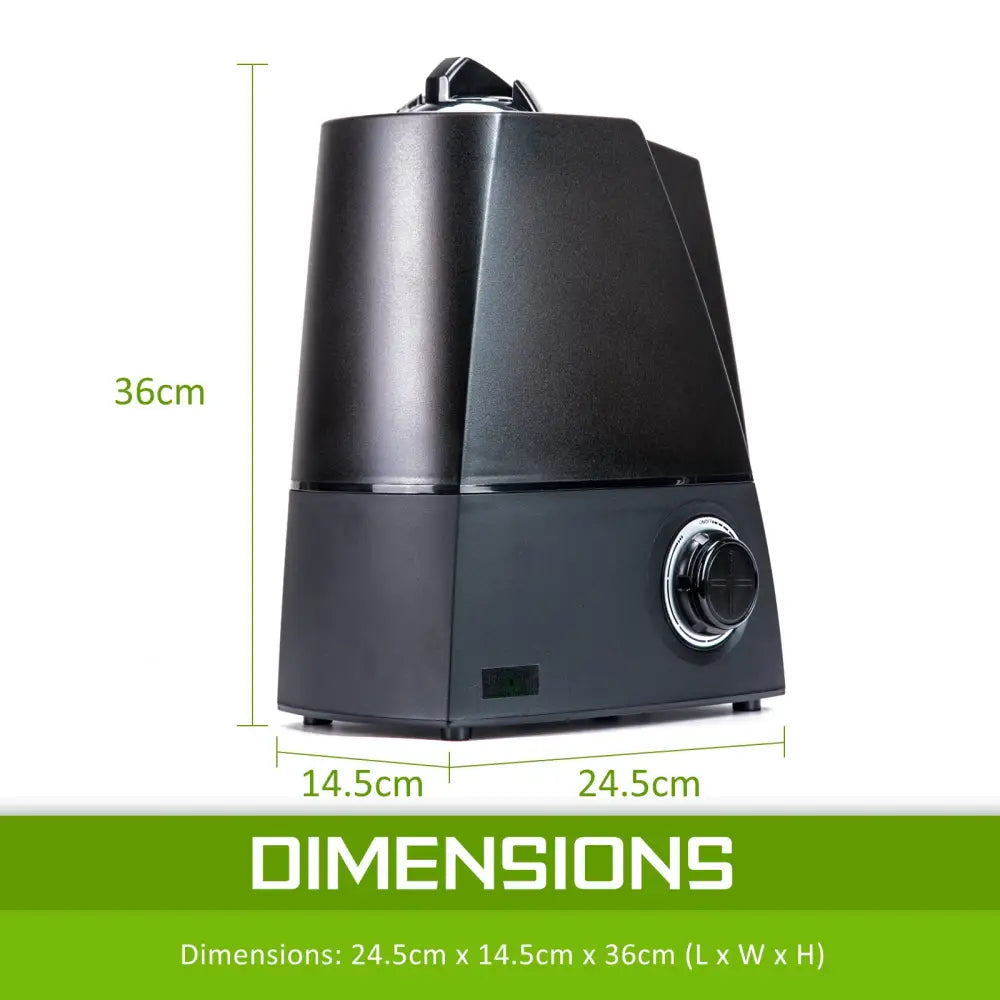 Air Humidifier Ultrasonic Cool Diffuser 6L BLACK - Home & Garden > Kitchenware