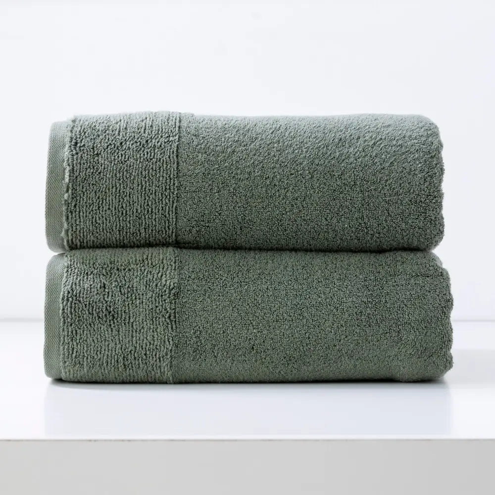 Aireys 650 GSM Zero Twist 2 Pack Agave Bath Sheet by Renee Taylor - Home & Garden > Bathroom Accessories > Bath Mats &
