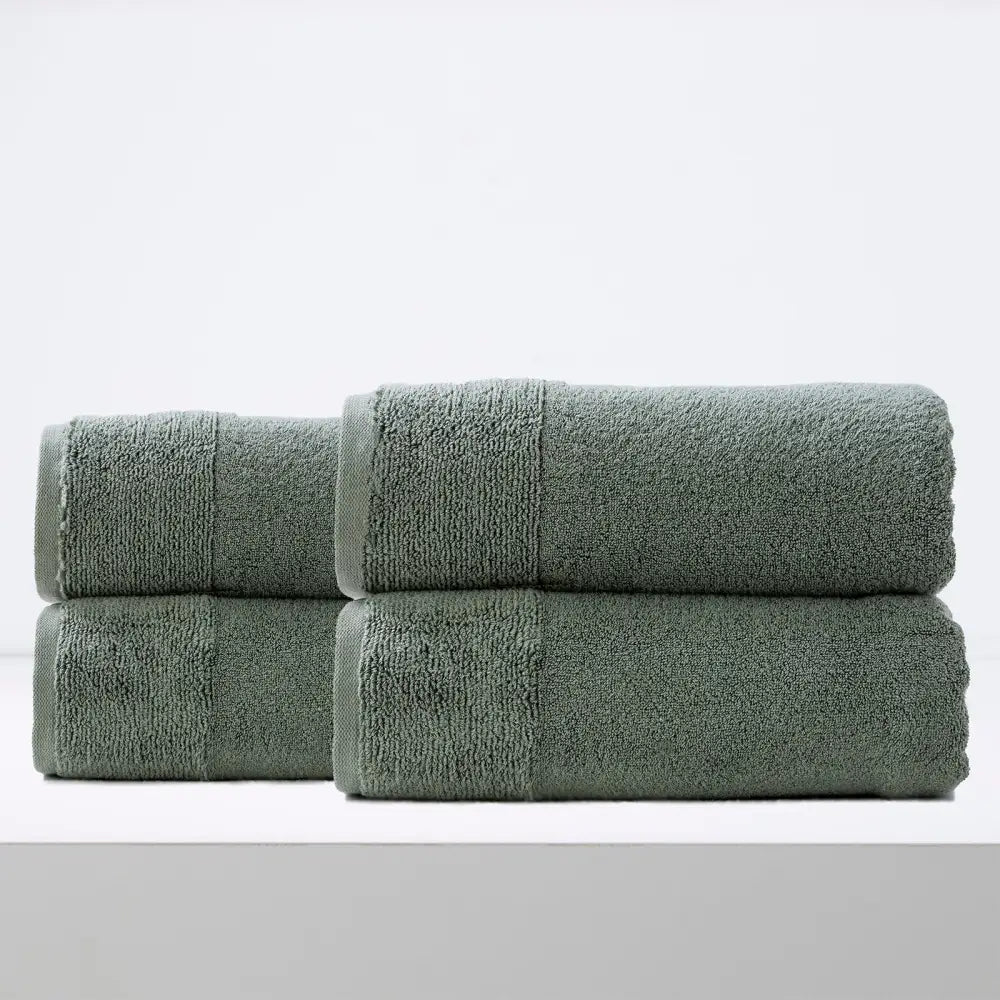 Aireys 650 GSM Zero Twist 4 Pack Agave Bath Sheet by Renee Taylor - Home & Garden > Bathroom Accessories > Bath Mats &
