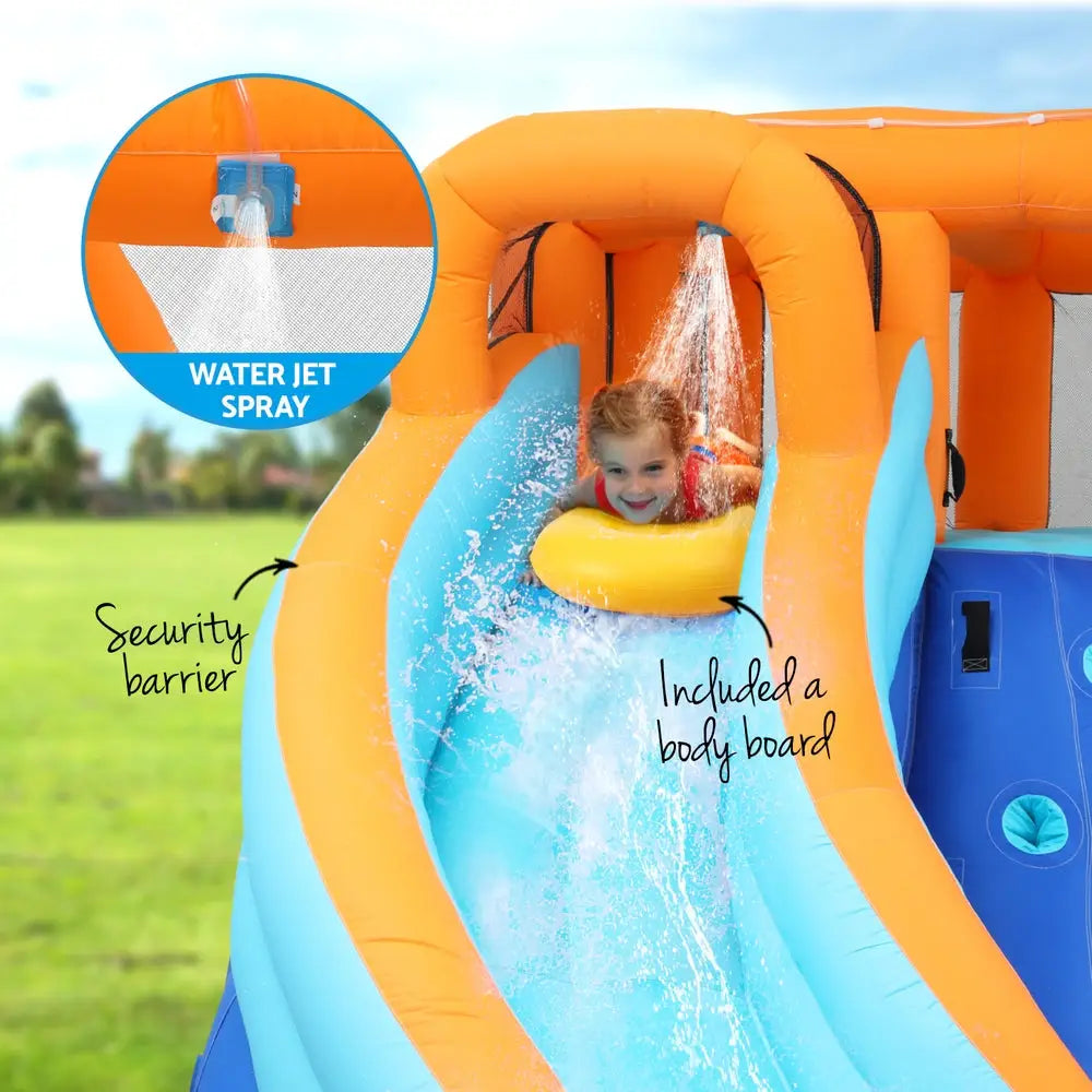 AirMyFun Kids Inflatable Pool Water Double Slide Park Jumping Castle 465X390CM - Baby & Kids > Baby & Kid’s Toys >