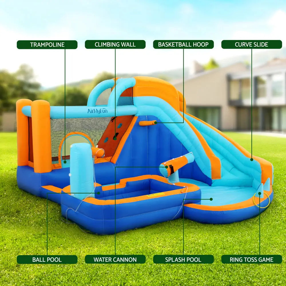 AirMyFun Kids Inflatable Pool Water Slide Park Jumping Castle Bounce 382X381CM - Baby & Kids > Baby & Kid’s Toys >