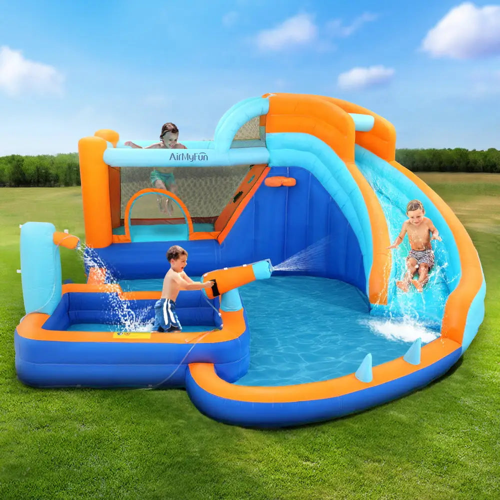 AirMyFun Kids Inflatable Pool Water Slide Park Jumping Castle Bounce 382X381CM - Baby & Kids > Baby & Kid’s Toys >