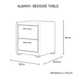 Albany Bedside Table - Furniture > Bedroom