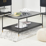 ALCONA Coffee Table In Matte Black - Furniture > Living Room