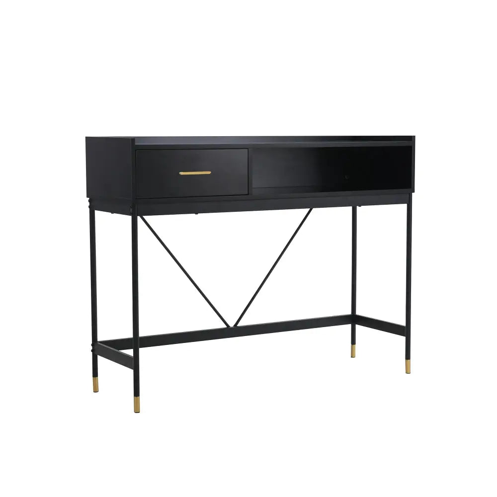 ALCONA Console Table In Matte Black - Furniture > Living Room