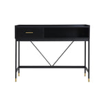 ALCONA Console Table In Matte Black - Furniture > Living Room