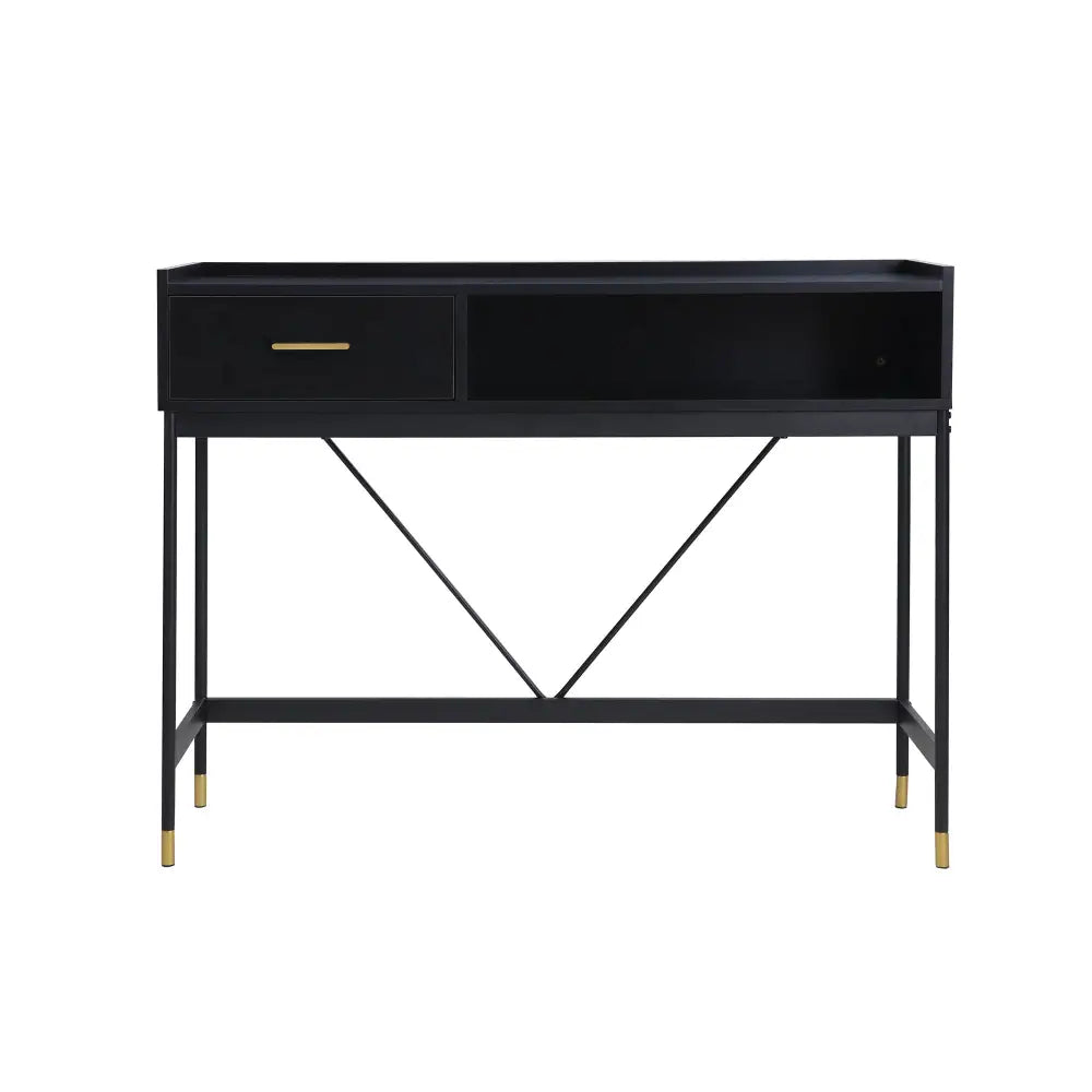 ALCONA Console Table In Matte Black - Furniture > Living Room