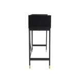 ALCONA Console Table In Matte Black - Furniture > Living Room