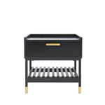 ALCONA Night Stand In Matte Black - Furniture > Living Room