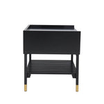 ALCONA Night Stand In Matte Black - Furniture > Living Room