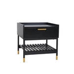 ALCONA Night Stand In Matte Black - Furniture > Living Room