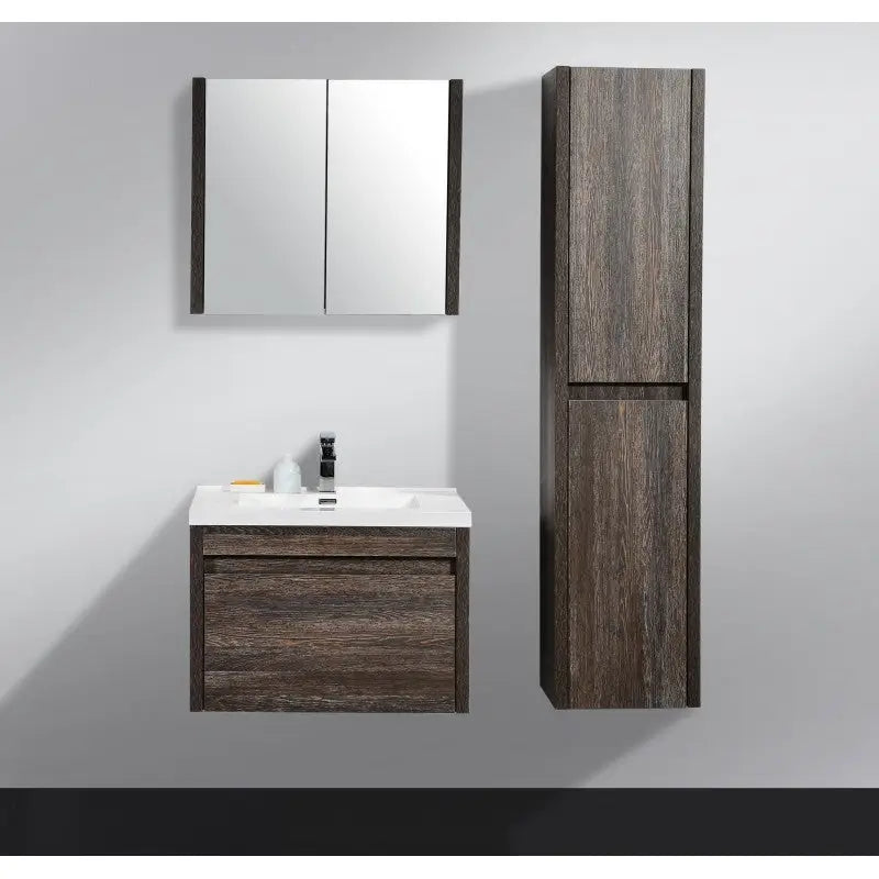 Alexandra wall hung bathroom vanity in Silver Oak - Furniture > Bathroom