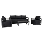 Alfresco 5-Seater Deep-Seated Patio Set – Charcoal Grey - Furniture > Outdoor