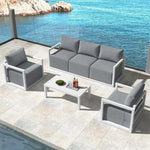 Alfresco 5-Seater Deep-Seated Patio Set – Charcoal Grey - Furniture > Outdoor