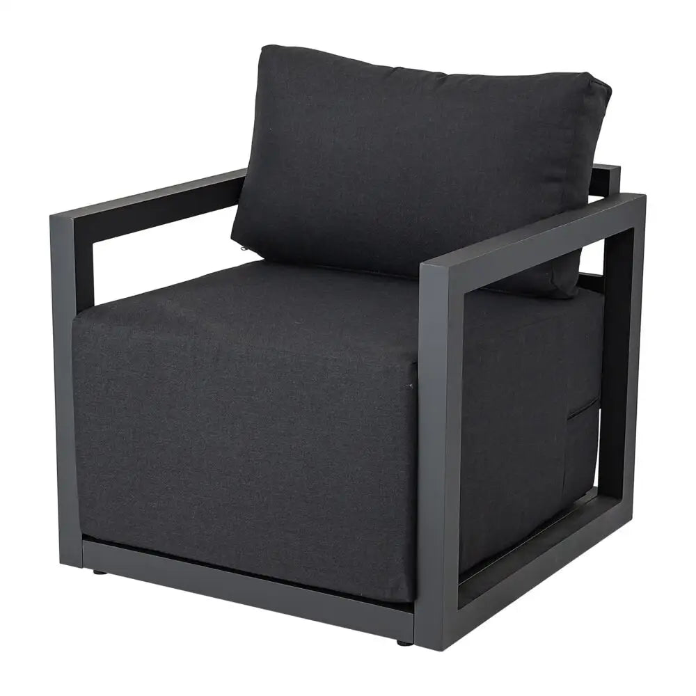 Alfresco 5-Seater Deep-Seated Patio Set – Charcoal Grey - Furniture > Outdoor